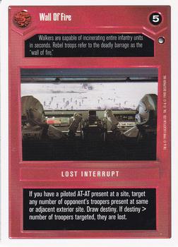 1998 Decipher Star Wars CCG Hoth Revised Unlimited #NNO Wall Of Fire Front
