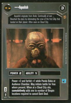 1998 Decipher Star Wars CCG Jabba's Palace Limited #NNO Aqualish Front