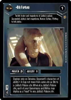 1998 Decipher Star Wars CCG Jabba's Palace Limited #NNO Bib Fortuna Front