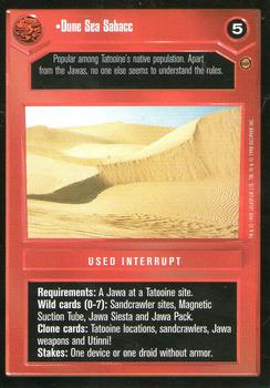 1998 Decipher Star Wars CCG Jabba's Palace Limited #NNO Dune Sea Sabacc Front