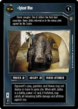 1998 Decipher Star Wars CCG Jabba's Palace Limited #NNO Ephant Mon Front