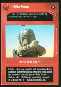 1998 Decipher Star Wars CCG Jabba's Palace Limited #NNO Hidden Weapons Front