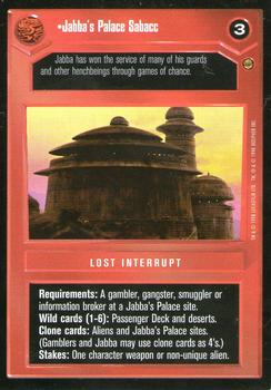 1998 Decipher Star Wars CCG Jabba's Palace Limited #NNO Jabba's Palace Sabacc Front