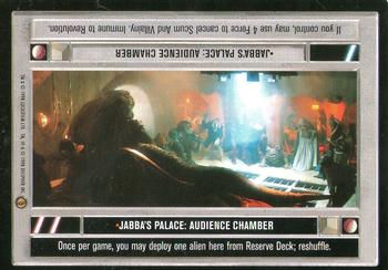 1998 Decipher Star Wars CCG Jabba's Palace Limited #NNO Jabba's Palace: Audience Chamber Front