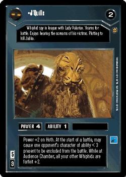 1998 Decipher Star Wars CCG Jabba's Palace Limited #NNO J'Quille Front