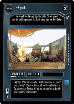 1998 Decipher Star Wars CCG Jabba's Palace Limited #NNO Nysad Front