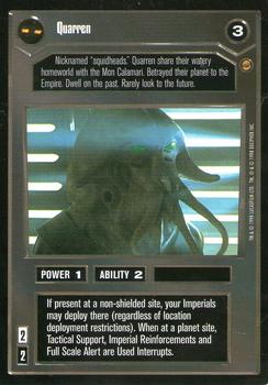 1998 Decipher Star Wars CCG Jabba's Palace Limited #NNO Quarren Front