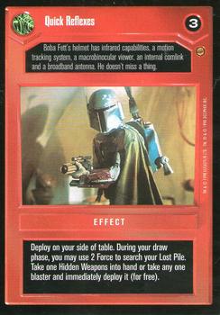 1998 Decipher Star Wars CCG Jabba's Palace Limited #NNO Quick Reflexes Front