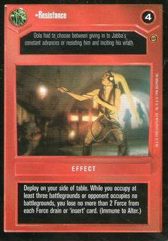 1998 Decipher Star Wars CCG Jabba's Palace Limited #NNO Resistance Front