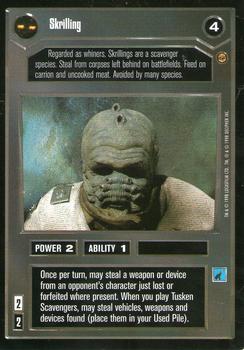 1998 Decipher Star Wars CCG Jabba's Palace Limited #NNO Skrilling Front