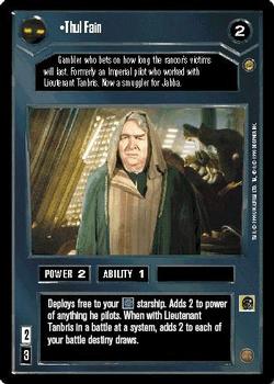 1998 Decipher Star Wars CCG Jabba's Palace Limited #NNO Thul Fain Front