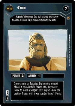 1998 Decipher Star Wars CCG Jabba's Palace Limited #NNO Vedain Front