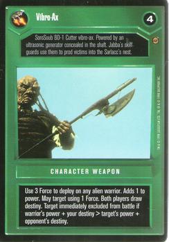 1998 Decipher Star Wars CCG Jabba's Palace Limited #NNO Vibro-Ax Front