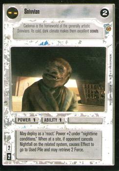 1998 Decipher Star Wars CCG Jabba's Palace Limited #NNO Snivvian Front