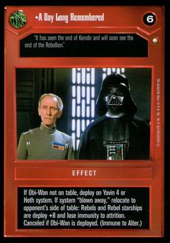1998 Decipher Star Wars CCG Special Edition Limited #NNO A Day Long Remembered Front
