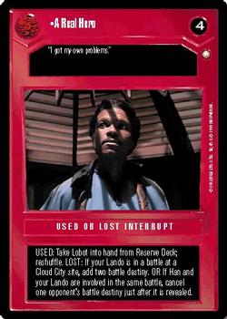1998 Decipher Star Wars CCG Special Edition Limited #NNO A Real Hero Front