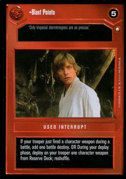 1998 Decipher Star Wars CCG Special Edition Limited #NNO Blast Points Front