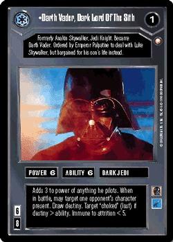 1998 Decipher Star Wars CCG Special Edition Limited #NNO Darth Vader, Dark Lord Of The Sith Front