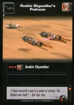 1999 Decipher Young Jedi: Menace of Darth Maul #36 Anakin's Skywalker, Podracer Front