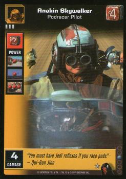 1999 Decipher Young Jedi: Menace of Darth Maul #4 Anakin Skywalker, Podracer Pilot Front
