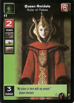 1999 Decipher Young Jedi: Menace of Darth Maul #8 Queen Amidala, Ruler of Naboo Front
