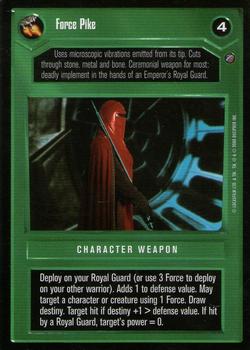 2000 Decipher Star Wars CCG Death Star II Limited #NNO Force Pike Front