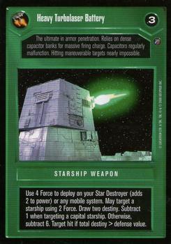 2000 Decipher Star Wars CCG Death Star II Limited #NNO Heavy Turbolaser Battery Front