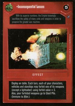 2000 Decipher Star Wars CCG Death Star II Limited #NNO Inconsequential Losses Front