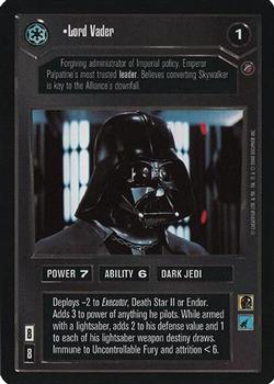 2000 Decipher Star Wars CCG Death Star II Limited #NNO Lord Vader Front