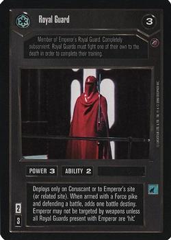 2000 Decipher Star Wars CCG Death Star II Limited #NNO Royal Guard Front