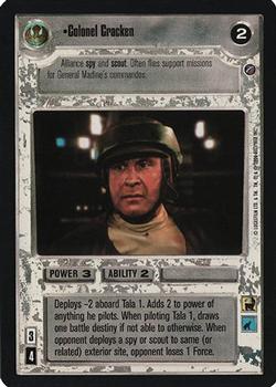 2000 Decipher Star Wars CCG Death Star II Limited #NNO Colonel Cracken Front