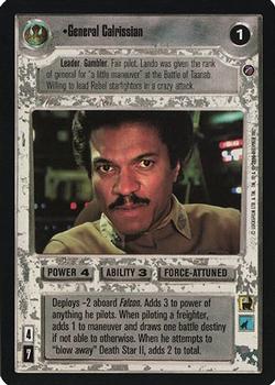 2000 Decipher Star Wars CCG Death Star II Limited #NNO General Calrissian Front