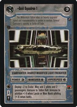 2000 Decipher Star Wars CCG Death Star II Limited #NNO Gold Squadron 1 Front