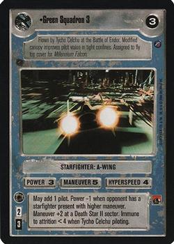 2000 Decipher Star Wars CCG Death Star II Limited #NNO Green Squadron 3 Front