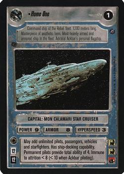 2000 Decipher Star Wars CCG Death Star II Limited #NNO Home One Front