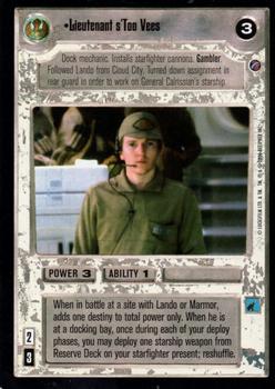 2000 Decipher Star Wars CCG Death Star II Limited #NNO Lieutenant s'Too Vees Front