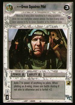 2000 Decipher Star Wars CCG Death Star II Limited #NNO Green Squadron Pilot Front