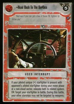 2000 Decipher Star Wars CCG Death Star II Limited #NNO Head Back To The Surface Front