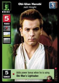 2000 Decipher Young Jedi: Battle of Naboo #1 Obi-Wan Kenobi, Jedi Knight Front