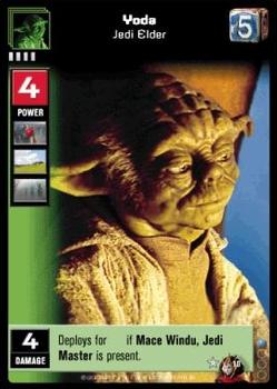 2000 Decipher Young Jedi: Battle of Naboo #10 Yoda, Jedi Elder Front