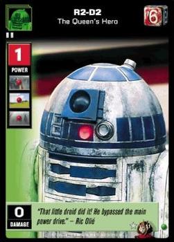 2000 Decipher Young Jedi: Battle of Naboo #11 R2-D2, The Queen's Hero Front
