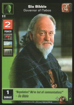 2000 Decipher Young Jedi: Battle of Naboo #15 Sio Bibble, Governor of Naboo Front