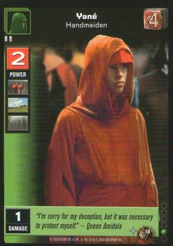2000 Decipher Young Jedi: Battle of Naboo #18 Yane, Handmaiden Front