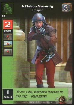 2000 Decipher Young Jedi: Battle of Naboo #22 Naboo Security, Trooper Front