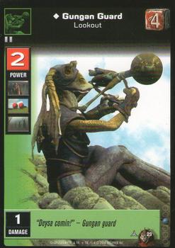 2000 Decipher Young Jedi: Battle of Naboo #29 Gungan Guard, Lookout Front