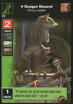 2000 Decipher Young Jedi: Battle of Naboo #30 Gungan General, Army Leader Front