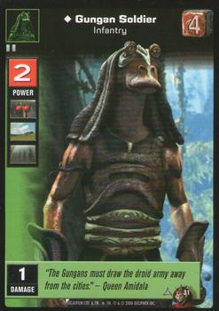 2000 Decipher Young Jedi: Battle of Naboo #31 Gungan Soldier, Infantry Front