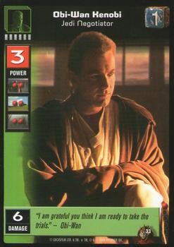 2000 Decipher Young Jedi: Battle of Naboo #33 Obi-Wan Kenobi, Jedi Negotiator Front