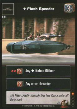 2000 Decipher Young Jedi: Battle of Naboo #41 Flash Speeder Front
