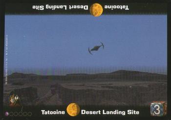 2000 Decipher Young Jedi: Battle of Naboo #64 Tatooine: Desert Landing Site Front